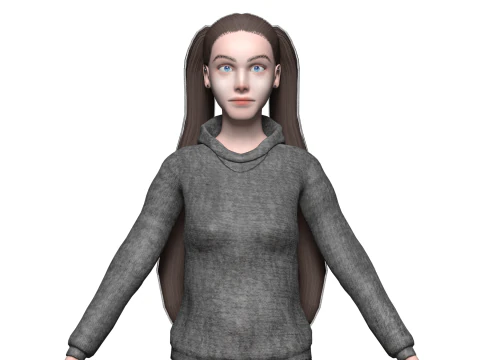 Standard basic woman V24125 3D Model