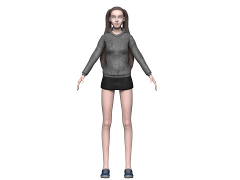 Standard basic woman V24125 3D 모델