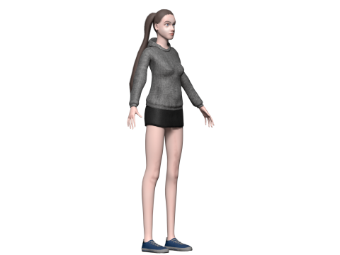 Standard basic woman V24125 3D 모델