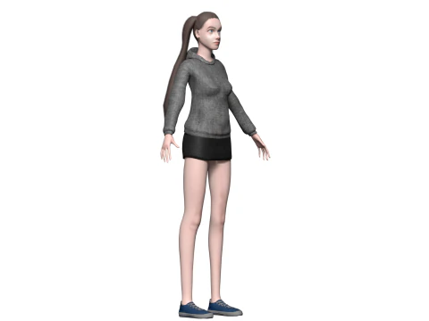 Standard basic woman V24125 3D Model