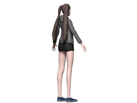 Standard basic woman V24125 3D Model