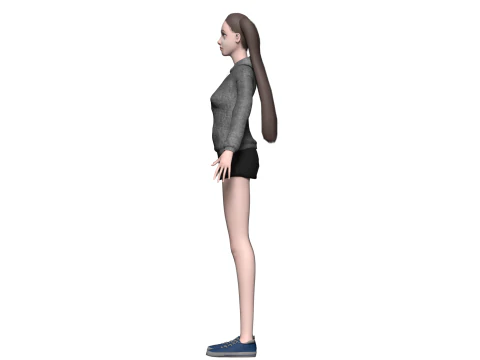 Standard basic woman V24125 3D Model