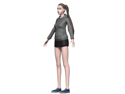 Standard basic woman V24125 3D 모델