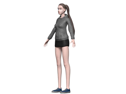 Standard basic woman V24125 3D Model