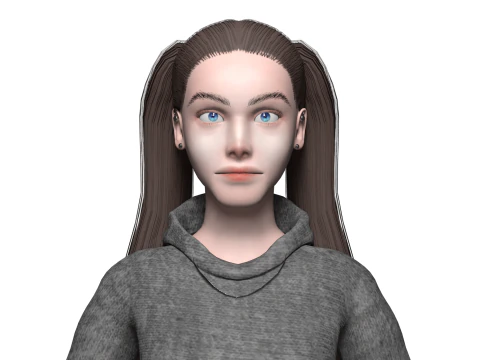 Standard basic woman V24125 3D Model