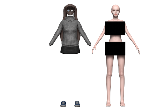 Standard basic woman V24125 3D 모델