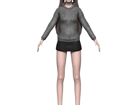 Standard basic woman V24125 3D Model