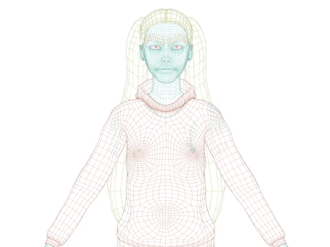 Standard basic woman V24125 3D Model