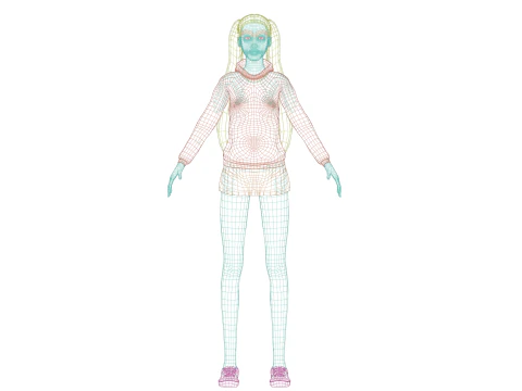Standard basic woman V24125 3D Model