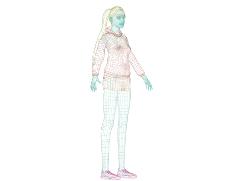 Standard basic woman V24125 3D Model
