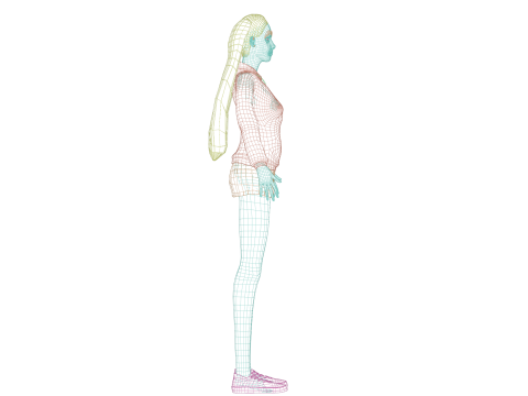 Standard basic woman V24125 3D 모델