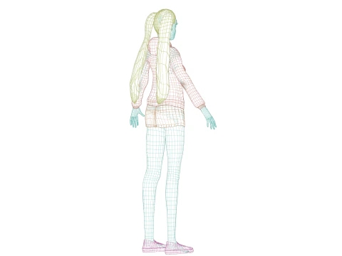Standard basic woman V24125 3D Model