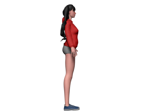 Young basic woman V35122 Modelo 3D
