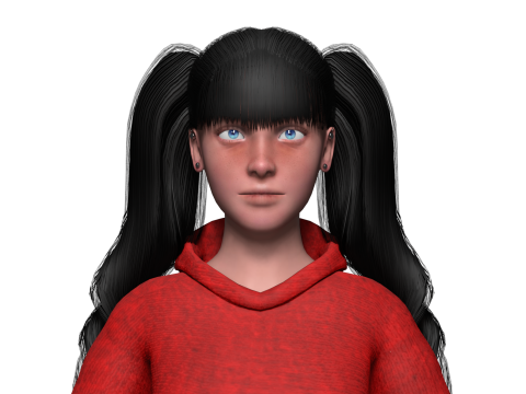 Young basic woman V35122 Modelo 3D