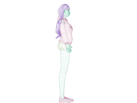 Young basic woman V35122 Modelo 3D