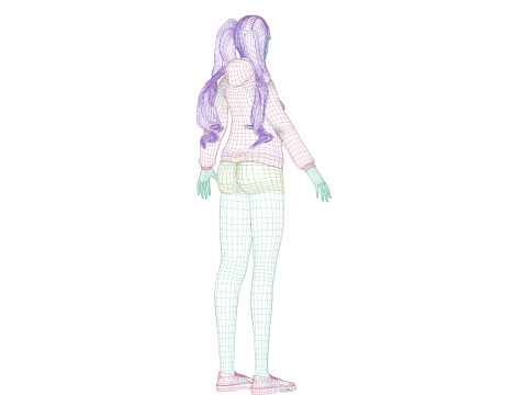 Young basic woman V35122 Modelo 3D