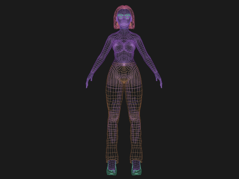 Basic cute woman V29019 3D-Modell