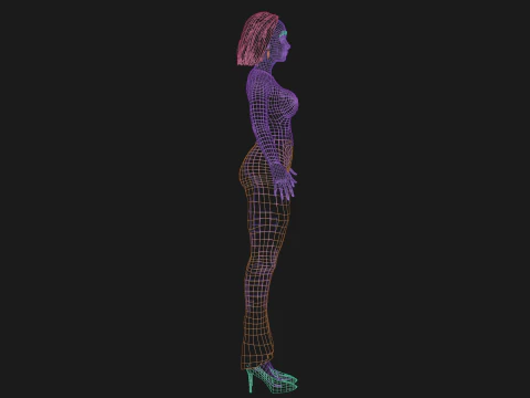 Basic cute woman V29019 3D Model