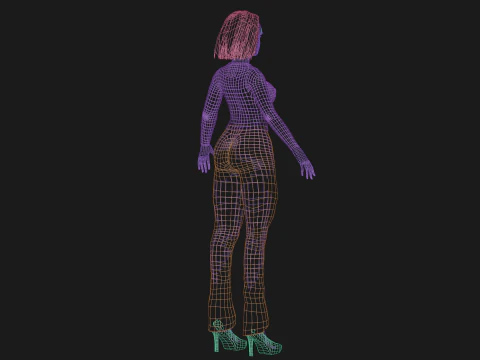 Basic cute woman V29019 3D Model