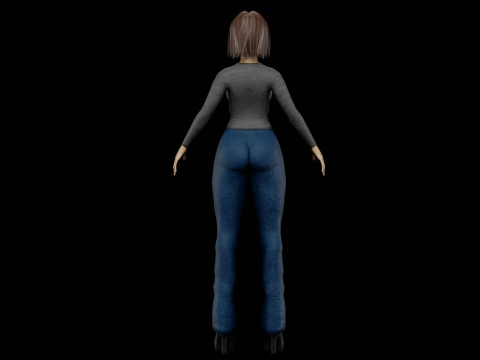 Basic cute woman V29019 3D-Modell