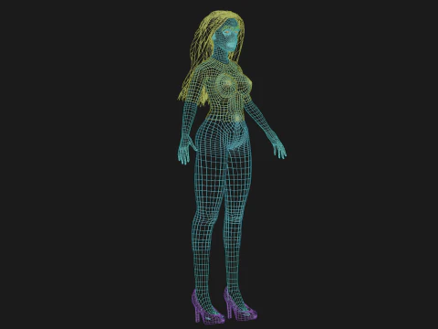 Basic lovely woman V29957 3D Model