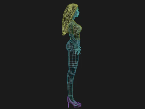 Basic lovely woman V29957 3D Model