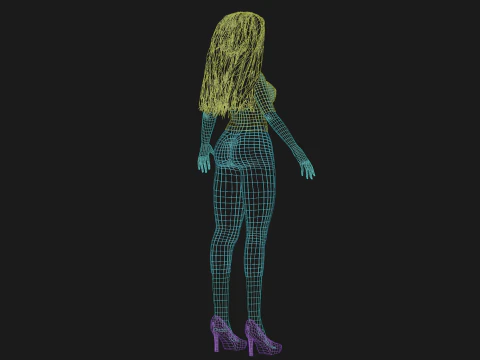 Basic lovely woman V29957 3D Model