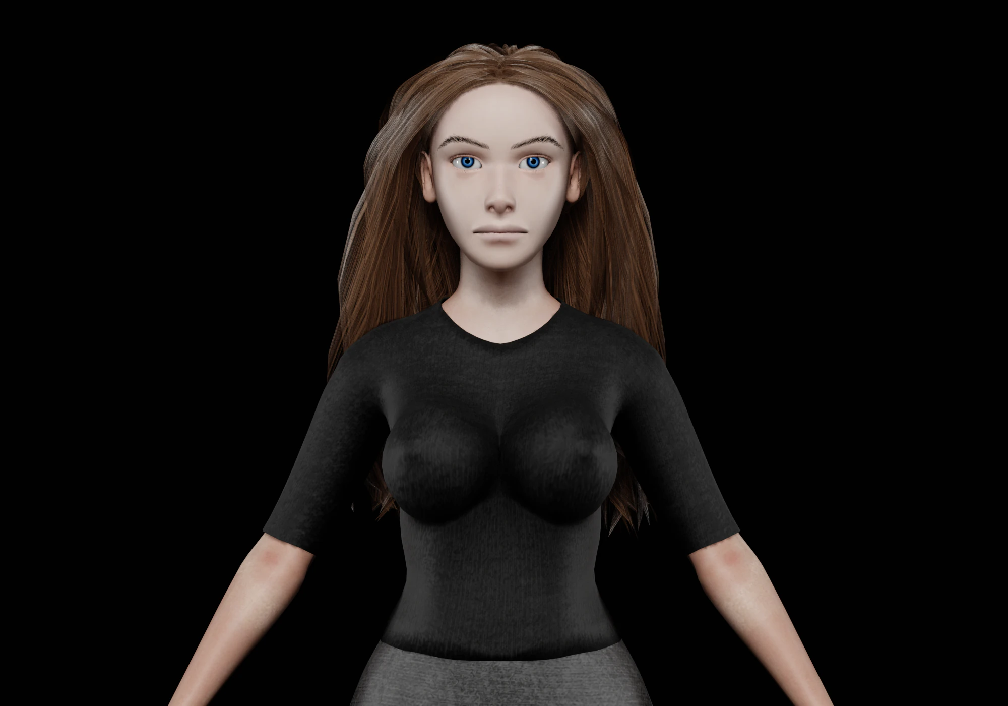 Basic lovely woman V29957 3D Model .c4d .max .obj .3ds .fbx .stl .blend 