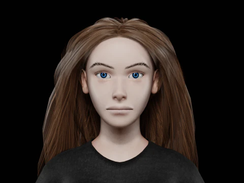 Basic lovely woman V29957 3D Model
