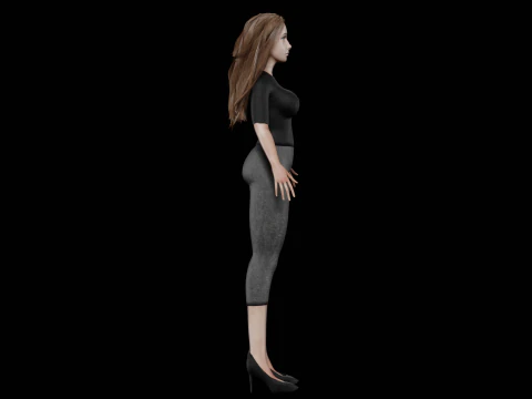 Basic lovely woman V29957 3D Model