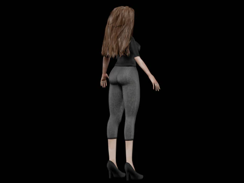 Basic lovely woman V29957 3D Model