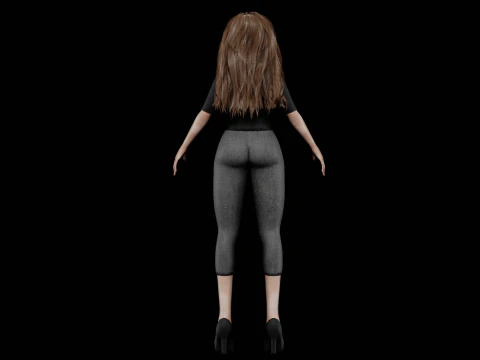 Basic lovely woman V29957 3D Model