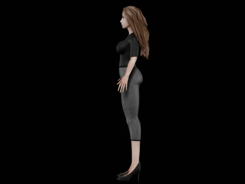 Basic lovely woman V29957 3D Model