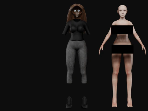 Basic lovely woman V29957 3D Model