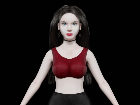 Mulher bonita básica V33107 Modelo 3D