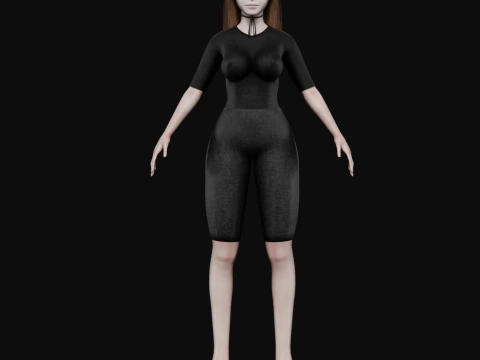 Basic teen woman V26520 3D Model