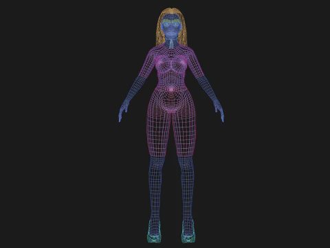 Basic teen woman V26520 3D Model