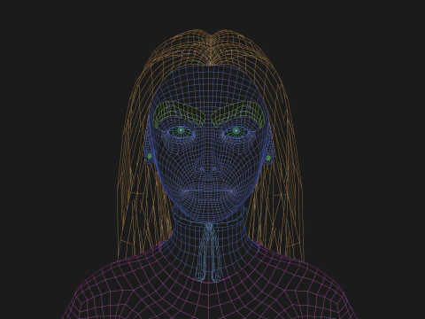 Basic teen woman V26520 3D Model