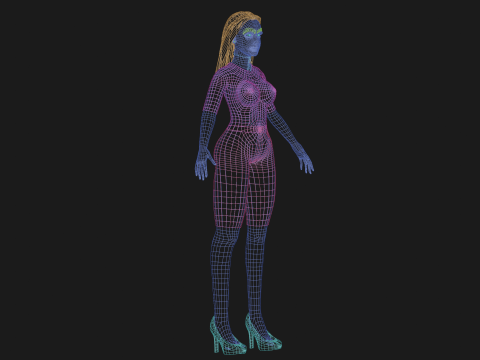 Basic teen woman V26520 Modelo 3D