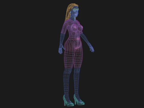 Basic teen woman V26520 3D Model