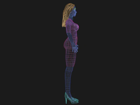 Basic teen woman V26520 3D Model