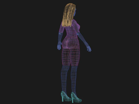 Basic teen woman V26520 3D Model