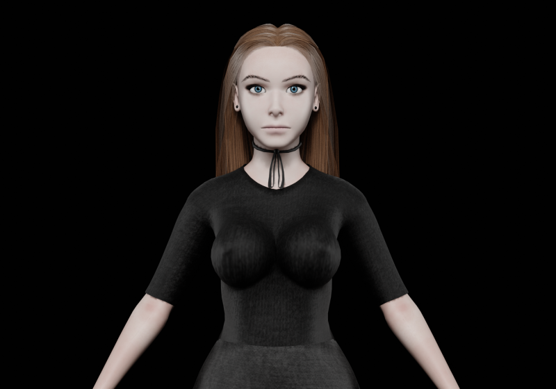 Basic teen woman V26520 Modelo 3D .c4d .max .obj .3ds .fbx .stl .blend 