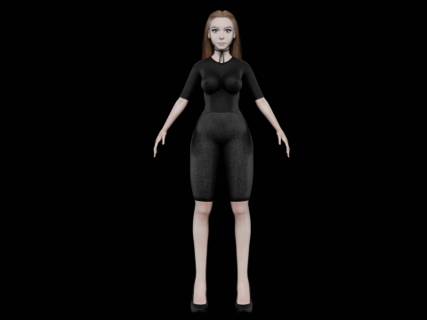 Basic teen woman V26520 Modelo 3D