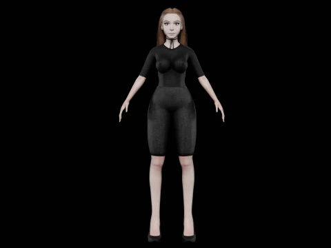 Basic teen woman V26520 3D Model
