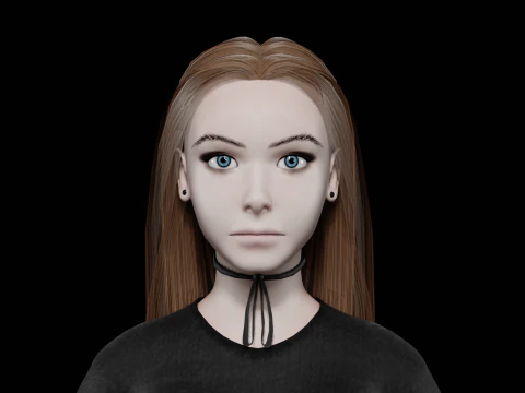 Basic teen woman V26520 3D Model