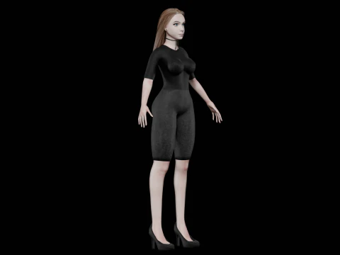Basic teen woman V26520 3D Model