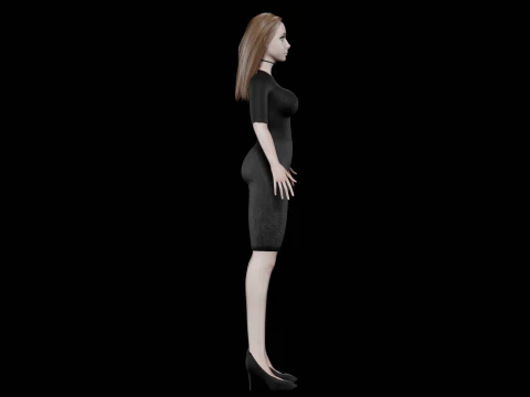 Basic teen woman V26520 3D Model