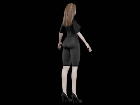 Basic teen woman V26520 3D Model
