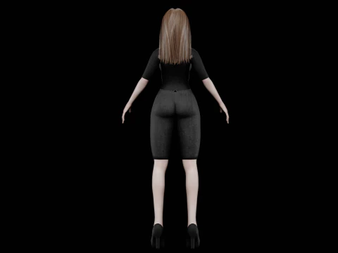 Basic teen woman V26520 3D Model